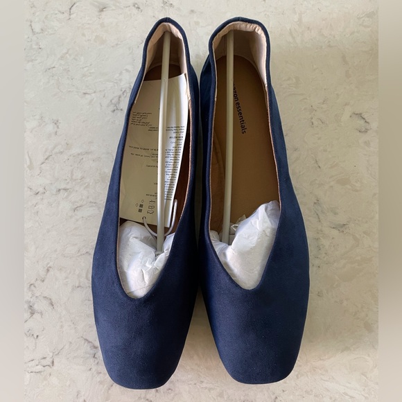NWT Amazon Essentials Women’s Square-Toe Ballet Flats Navy Blue Size 11 - Picture 6 of 8